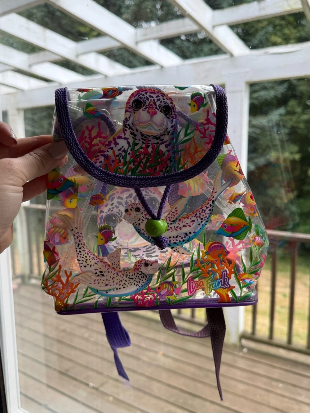 Lisa Frank Rainbow Leopard Seals Bag